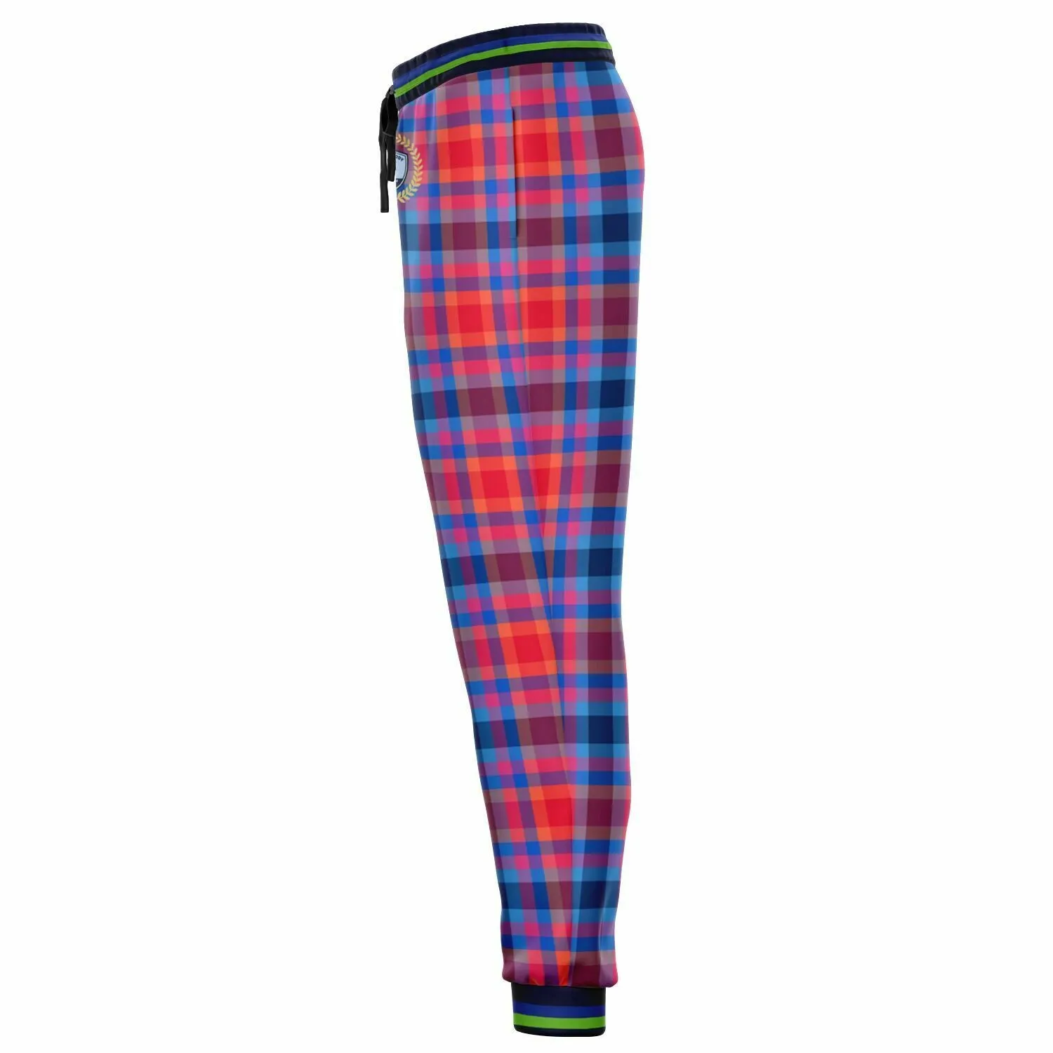 Red Dawn Plaid Eco-Poly Unisex Joggers