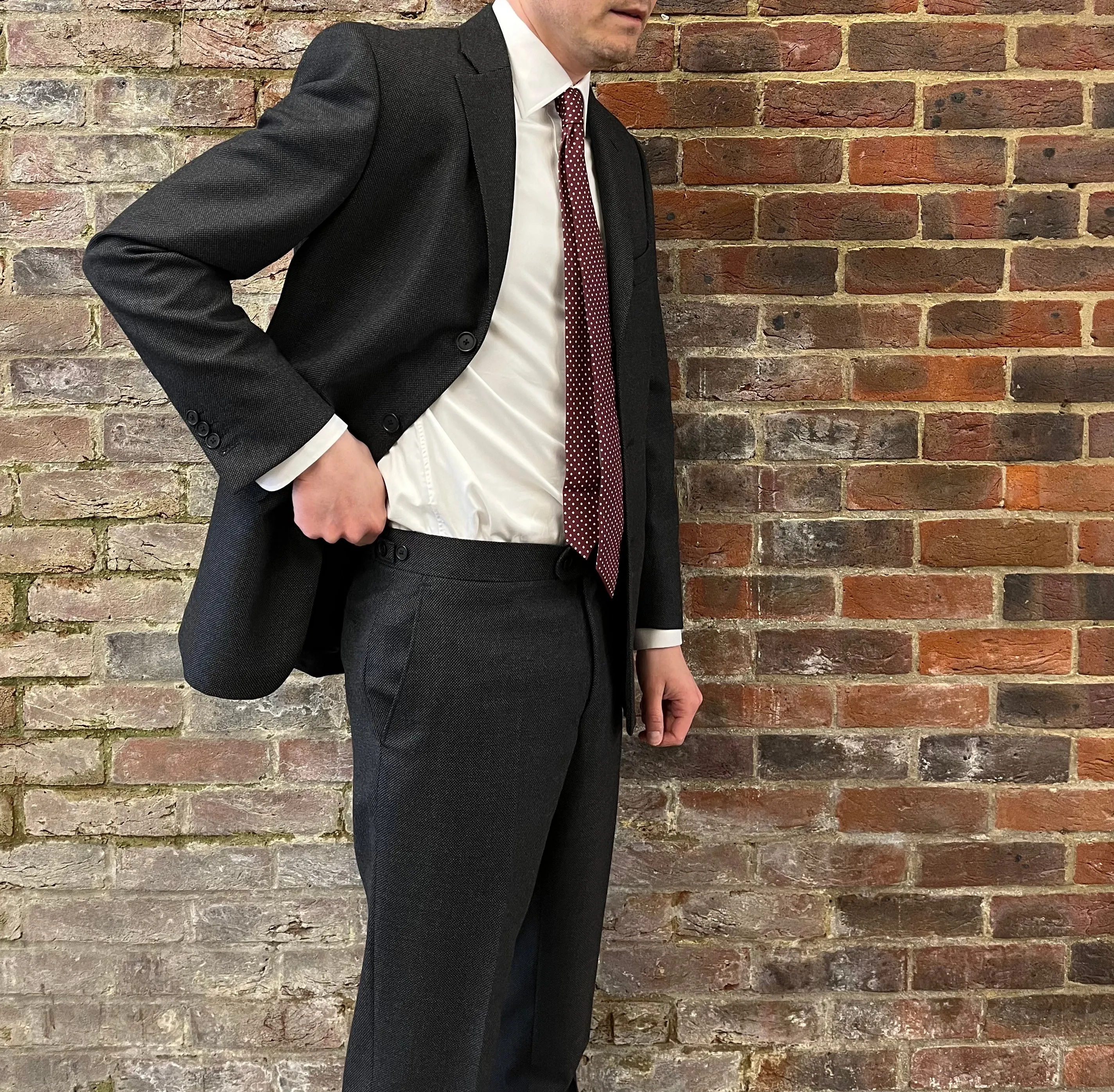 Regent Heritage - 'Charles' Suit - Grey Birdseye Wool 400g - Dugdale Bros.
