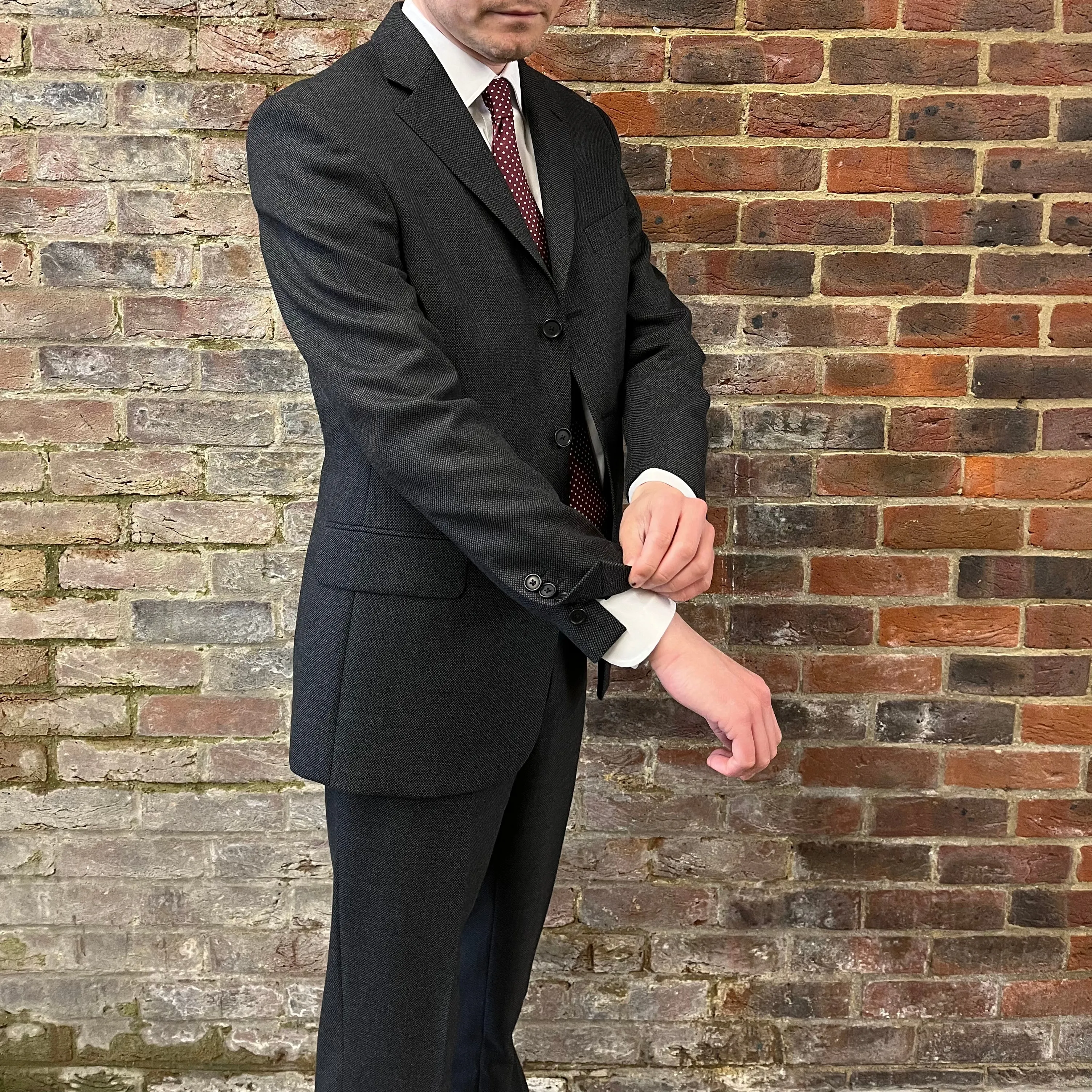 Regent Heritage - 'Charles' Suit - Grey Birdseye Wool 400g - Dugdale Bros.