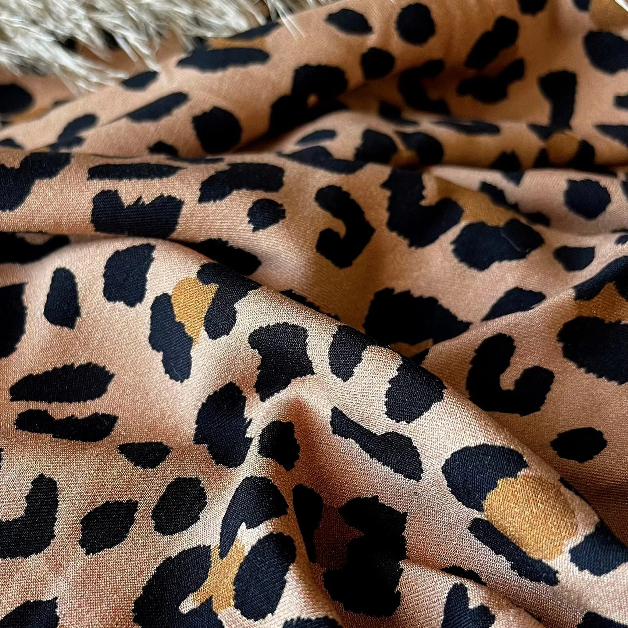 REMNANT 1.46 Metres - My Dress Made - Kiara Leopard Viscose Twill Fabric