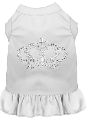 Rhinestone Crown Dress White Xl