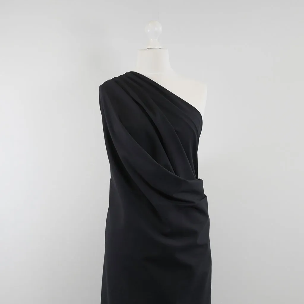 Rome - Navy, Viscose Rich Heavy Ponte de Roma Stretch Fabric Sample