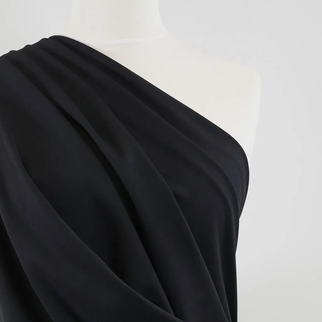 Rome - Navy, Viscose Rich Heavy Ponte de Roma Stretch Fabric Sample