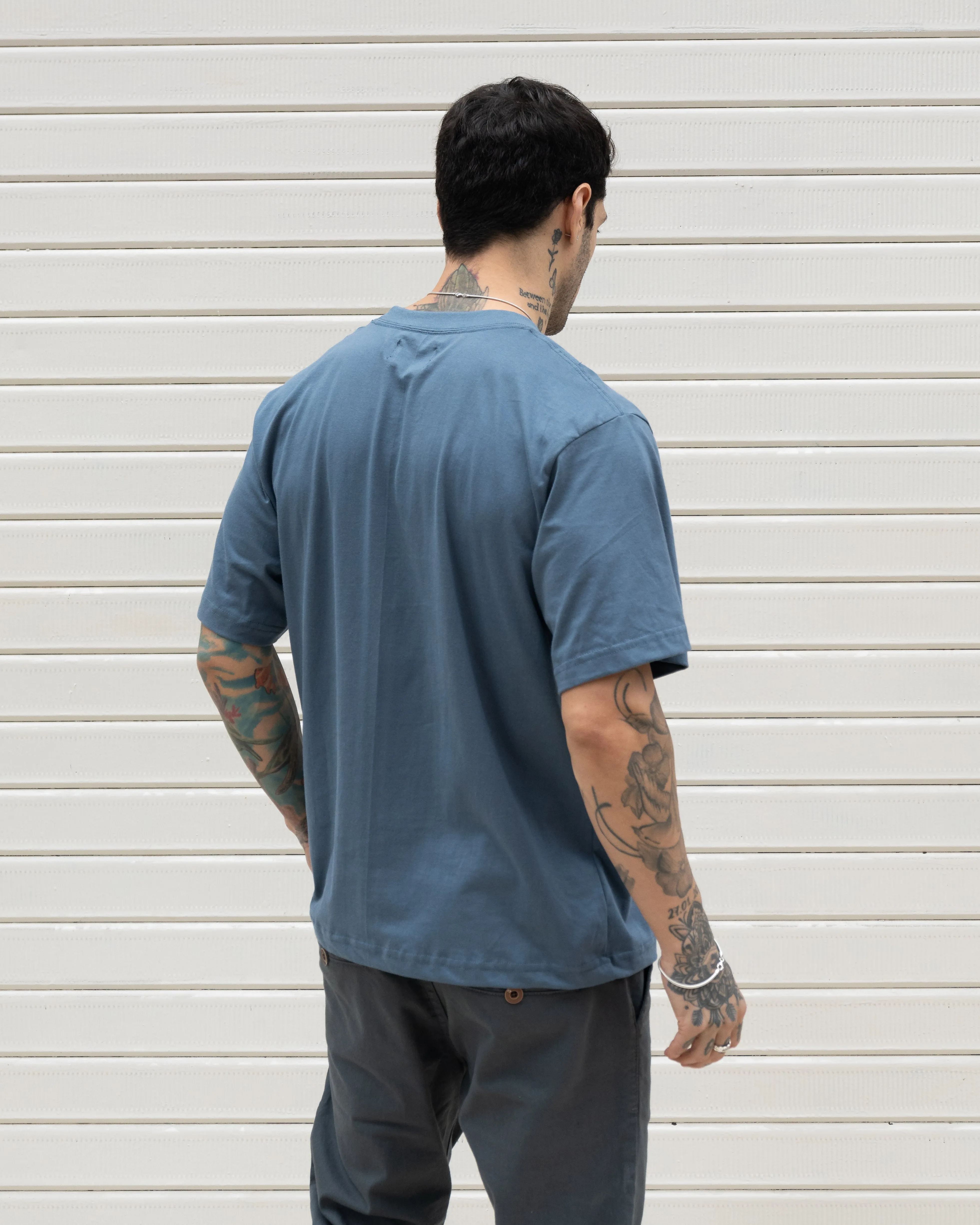 Semi Boxy Tee 20/1 - Acero Claro