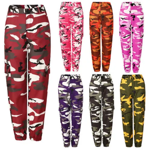 Spice girl camo color style joggers pants