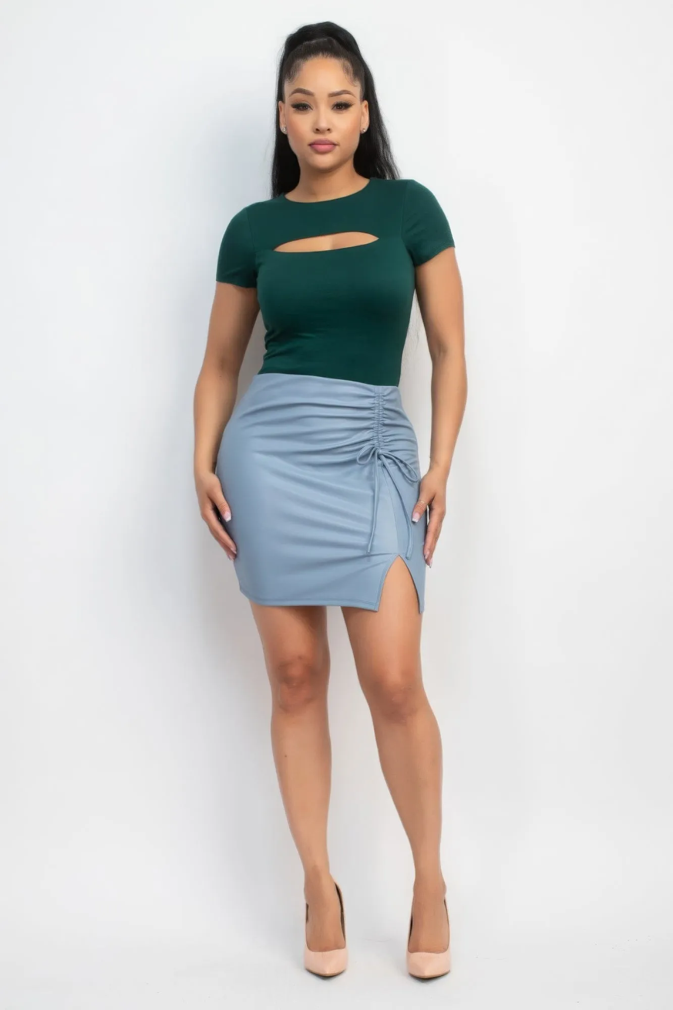 Stylish Women's Summer Top - Fashionable Cut-Out Double Layer