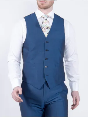 Torre Royal Blue Mohair Waistcoat