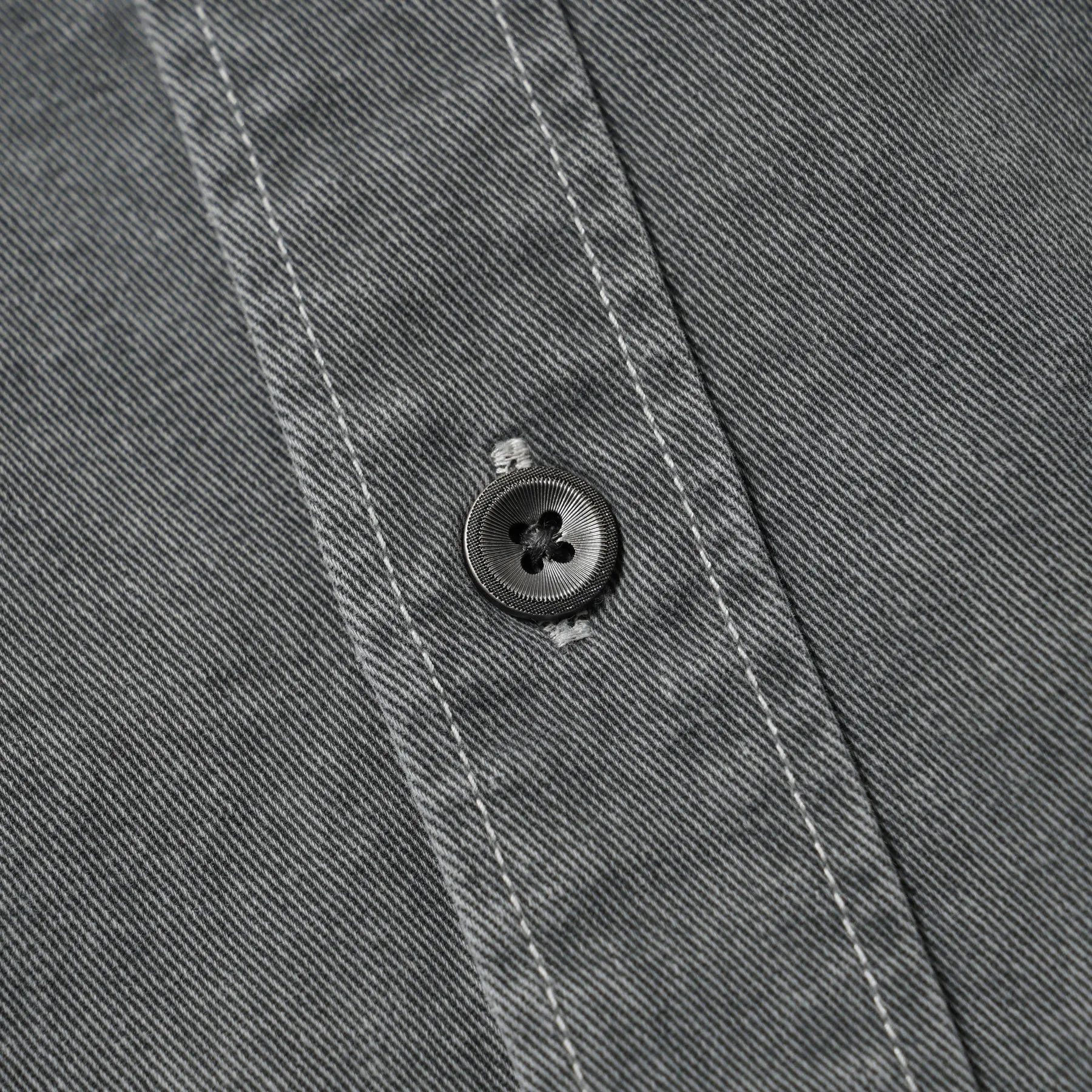 WASHED CARPENTER POCKET WORK SHIRT - CHARCOAL
