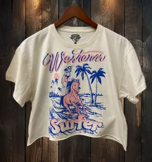Western Surfer Relaxed Crop T-shirt
