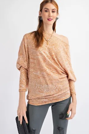 Women's Tribal Printed Knit Top