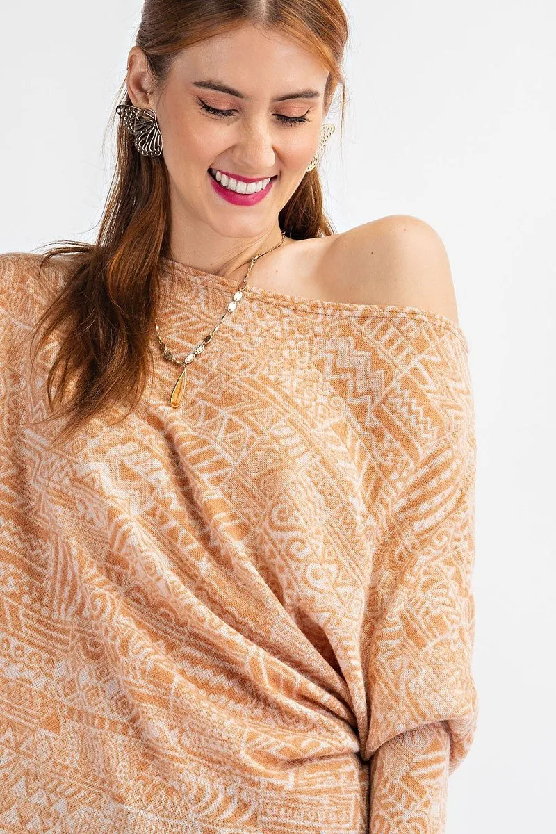 Women's Tribal Printed Knit Top