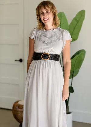 Woven Black Ring Belt