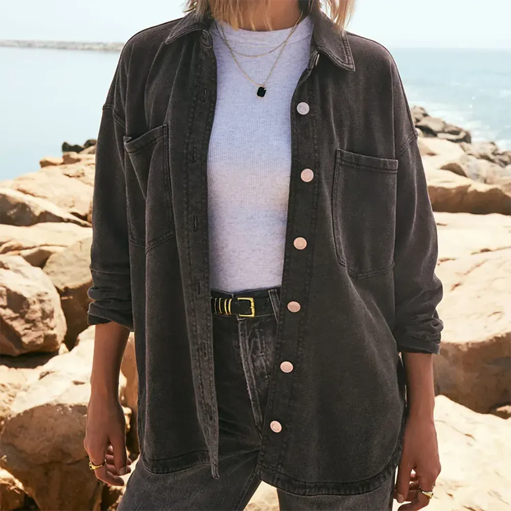 Z Supply Women's All Day Knit Denim Jacket